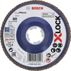 BOSCH X-LOCK Best for Metal žiedlapinis diskas 125 mm K80