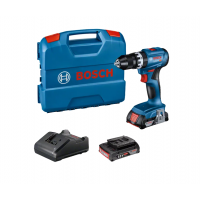 BOSCH GSB 18V-45 smūginis gręžtuvas - suktuvas 2x2 Ah L-Case