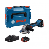 BOSCH GWS 18V-8 kampinis šlifuoklis 2x5 Ah L-Boxx